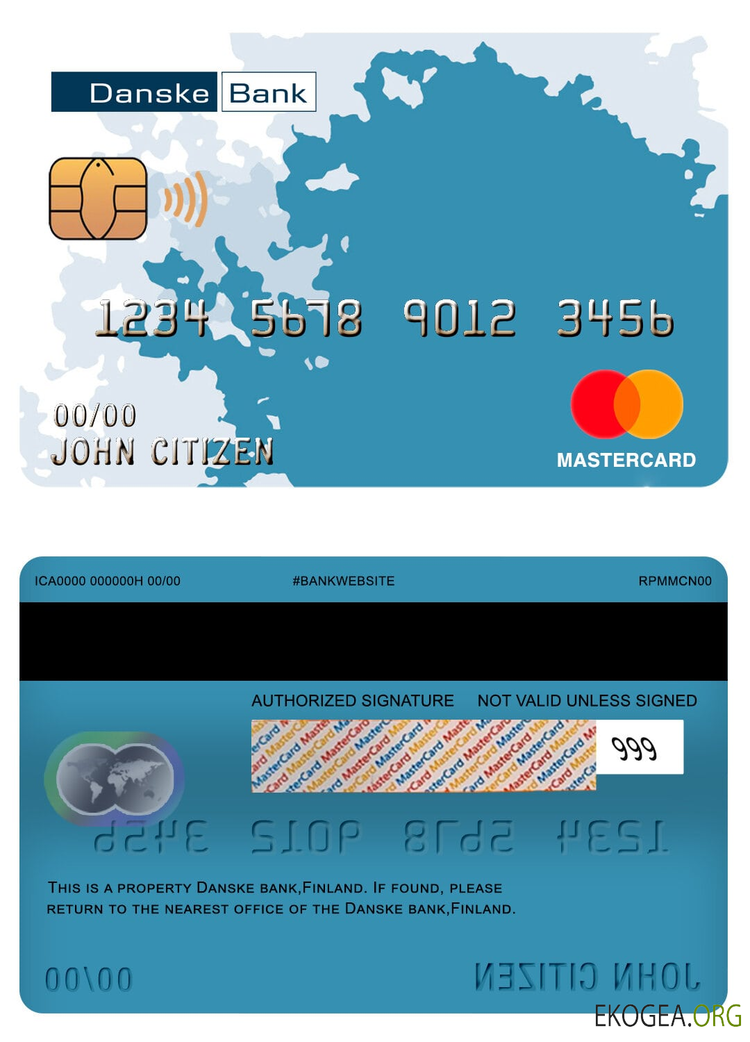 Carte Mastercard de la banque Finland Danske